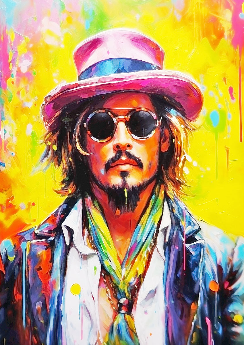 Johnny Depp Pop Art Canvas Print & Poster Wall Art - AI PRINT LAB